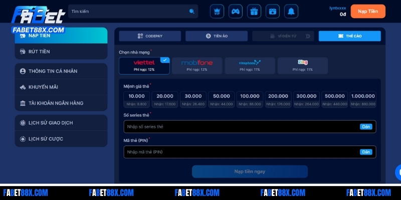 Nhà cái tích hợp nhiều hình thức thanh toán trên web